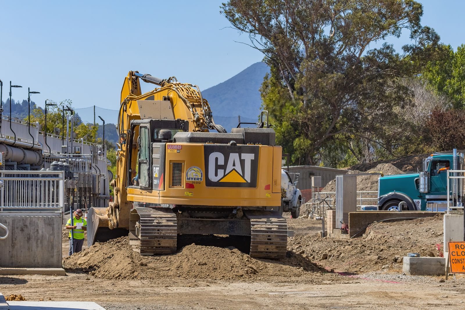 Earthworks and utility trenching in progress on site
